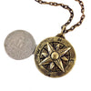Custom Designer Compass Necklace in Brass by Dax Savage Jewelry.