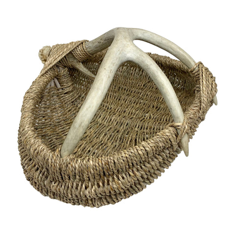 Custom Deer Antler Basket A29 - natural/medium
