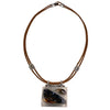 Custom Necklace of Namibian Pietersite and Sterling Silver Handmade by LA based Artist, Dax Savage Jewelry.