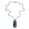 Custom Blue Kyanite and Sterling Silver Pendant Necklace by Designer Dax Savage Jewelry.