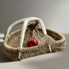 Custom handmade shed deer antler basket in natural by LA based artist, Dax Savage.