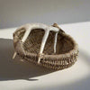 Custom handmade shed deer antler basket in natural by LA based artist, Dax Savage.