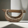 Custom Driftwood Handle Basket in Natural color is Handmade by Los Angeles based Artist, Dax Savage.