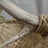 Custom handmade shed deer antler basket in natural by LA based artist, Dax Savage.