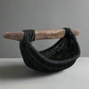 Custom Driftwood Handle Basket in black is Handmade by Los Angeles based Artist, Dax Savage.