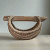 Custom Driftwood Handle Basket in Natural color is Handmade by Los Angeles based Artist, Dax Savage.