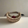 Custom Driftwood Handle Basket in natural color is Handmade by Los Angeles based Artist, Dax Savage.