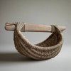 Custom Driftwood Handle Basket in Natural color is Handmade by Los Angeles based Artist, Dax Savage.