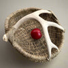 Custom handmade shed deer antler basket in natural by LA based artist, Dax Savage.