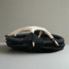 Custom shed deer antler basket in black handmade by LA based artist, Dax Savage.