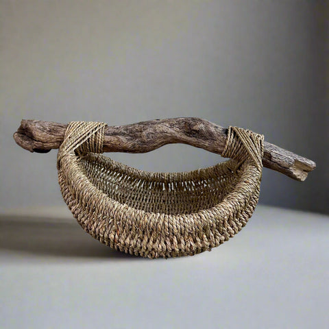 Custom Driftwood Basket A37 - natural/small
