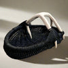 Custom shed deer antler basket in black handmade by LA based artist, Dax Savage.