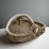Custom handmade shed deer antler basket in natural by LA based artist, Dax Savage.