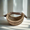 Custom Driftwood Handle Basket in natural color is Handmade by Los Angeles based Artist, Dax Savage.