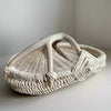 Custom shed deer antler basket in bone-white handmade by LA based artist, Dax Savage.