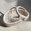 Custom shed deer antler basket in bone-white handmade by LA based artist, Dax Savage.