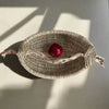 Custom Driftwood Handle Basket in natural color is Handmade by Los Angeles based Artist, Dax Savage.