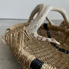 Custom Deer Antler Basket A34 - natural/blkstrp/medium