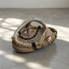 Custom Deer Antler Basket A34 - natural/blkstrp/medium