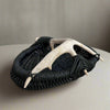 Custom shed deer antler basket in black handmade by LA based artist, Dax Savage.