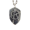 Custom Anarchy Symbol Necklace in Sterling Silver by Dax Savage Jewelry.