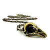 Custom Designer Bird Skull in Rock Star Brass by Dax Savage Jewelry.