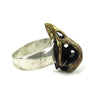 Custom Designer Bird Skull Ring in Rock Star Brass and Sterling Silver by Dax Savage Jewelry