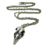 Custom Designer Bird Skull in Rock Star White Brass by Dax Savage Jewelry.