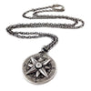 Custom Designer Compass Necklace in Sterling Silver by Dax Savage Jewelry.