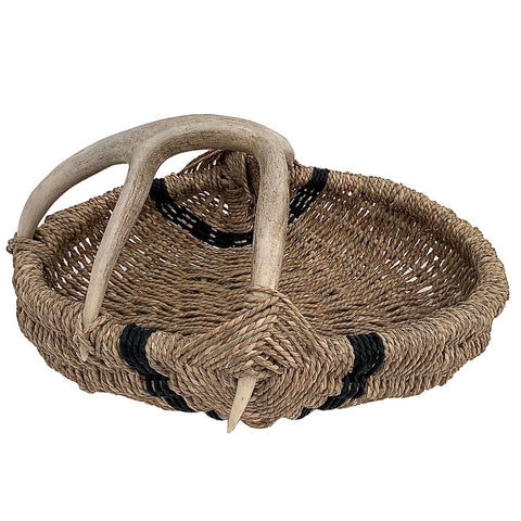 Custom Antler Basket A19 - Natural/Black Medium
