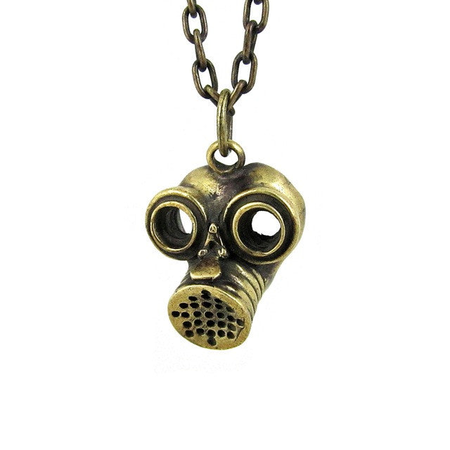 Custom Designer Gas Mask in Rock Star Brass by Dax Savage Jewelry