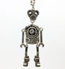Custom Cast White Brass Robot Pendant by LA Artist and Designer Dax Savage.