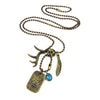 Custom Designer Restless Native Necklace in Rock Star Brass by Dax Savage Jewelry
