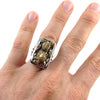 Custom Cast Stingray Spine Ring in Brass and Sterling Silver by Dax Savage Jewelry.